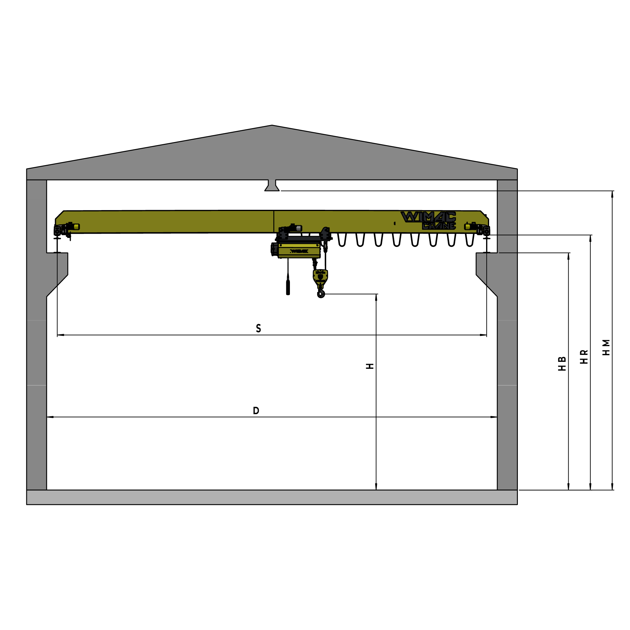 Схема мостового крана